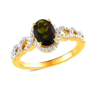 ❤SOLD❤️*Reserved* 1.60ct Tanzanian Chrome Tourmaline in Vermeil YG 925